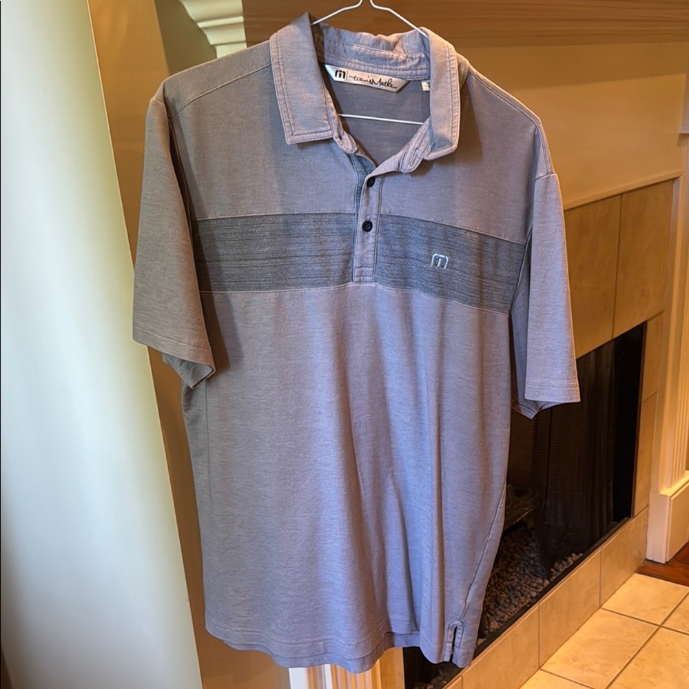 Men's Gray Travis Mathew Polo Shirt